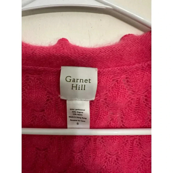 Garnett Hill women’s open front lambswool blend long sleeve cardigan. Size small - Picture 4 of 5